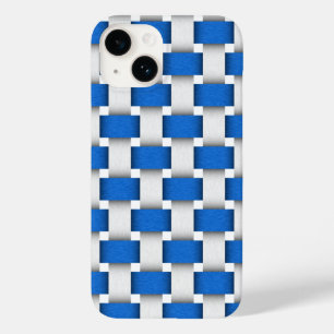 青白ビーチ椅子織物デザイン Case-Mate iPhone 14ケース