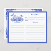 青白フローラティーセットレシピカード (正面/裏面)