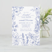 青白フローラブライダルシャワー 招待状 (スタンド正面)