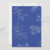 青白フローラブライダルシャワー 招待状 (裏面)