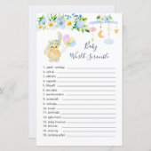 青白フローラベビー単語スクランブル紙シート (正面/裏面)