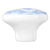 青白フローラ万華鏡のように千変万化するパターン セラミックノブ (側面)