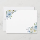 青白フローラ結婚の空白のサンキューカード サンキューカード (裏面)