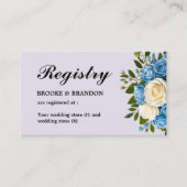 青白フローラ結婚登録簿 エンクロージャーカード (正面)