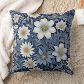 青白フローラ クッション (ブランケット)