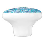 青白マンダラパターンデザイン セラミックノブ (側面)