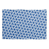 青白モチーフ |幾何学星型 枕カバー (裏面)