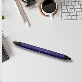 青白モノグラム 黒ボールペン