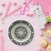 青白ワイルドフラワーフローラ陶磁器s ペーパープレート (パーティー)