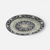 青白ワイルドフラワーフローラ陶磁器s ペーパープレート (アングル)