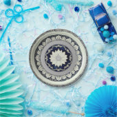 青白ワイルドフラワーフローラ陶磁器s ペーパープレート (パーティー)