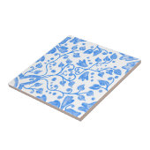 青白ヴィンテージオリジナルユニーク水色 タイル (側面)