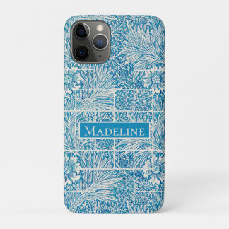 青白ヴィンテージ花柄 iPhone 11 PROケース