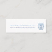 青白中国の陶器結婚のWebサイト挿入 スキニー名刺 (正面)