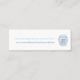 青白中国の陶器結婚のWebサイト挿入 スキニー名刺