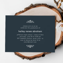 青白写真卒業パーティー 招待状