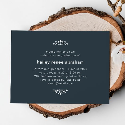 青白写真卒業パーティー 招待状