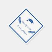 青白卒業カスタム紙 スタンダードカクテルナプキン (角)