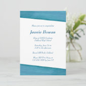 青白卒業式パーティー招待状 招待状 (スタンド正面)