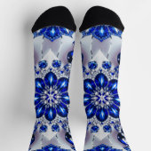 青白地球に優し色付きメンズソックス ソックス (上部)