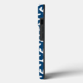 青白抽象芸術サンゴ反復パターン Case-Mate iPhoneケース (裏面 / 左)