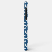 青白抽象芸術サンゴ反復パターン Case-Mate iPhoneケース (裏面/左)