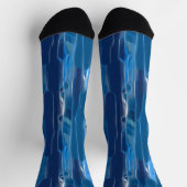 青白抽象芸術 ソックス (上部)