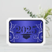 青白枠卒業招待状 招待状 (スタンド正面)