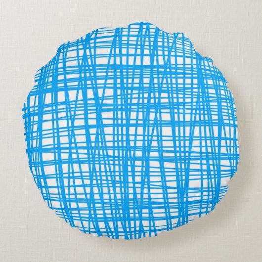 青白柄の枕 ラウンドクッション (裏面)