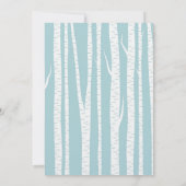 青白樺の木 ウェディング 招待状 (裏面)