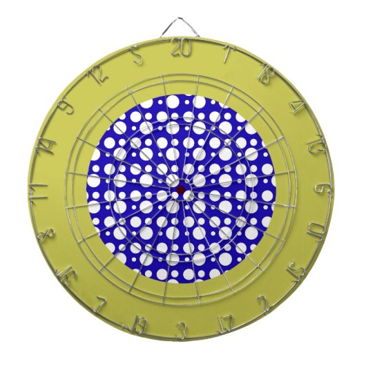 青白水玉模様 ダーツボード (正面)