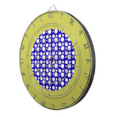 青白水玉模様 ダーツボード (正面右)