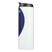 青白渦巻形のデザイン タンブラー (回転右)