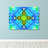 青白熱［赤熱］光を放つ抽象芸術 キャンバスプリント (インサイチュ (ウッドフロア))