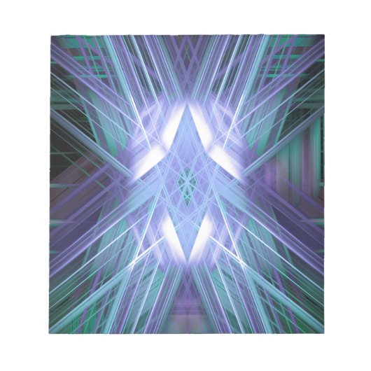 青白熱［赤熱］光を放つ星 ノートパッド (正面)