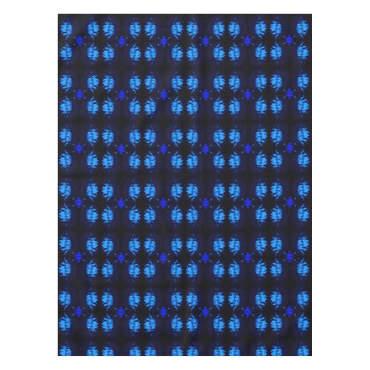 青白熱［赤熱］光を放つ水百合蓮の花抽象芸術 テーブルクロス (正面)