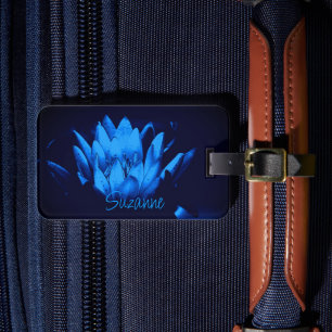 青白熱［赤熱］光を放つ水百合蓮花パーソナライズされた ラゲッジタグ
