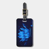 青白熱［赤熱］光を放つ水百合蓮花パーソナライズされた ラゲッジタグ (正面縦)