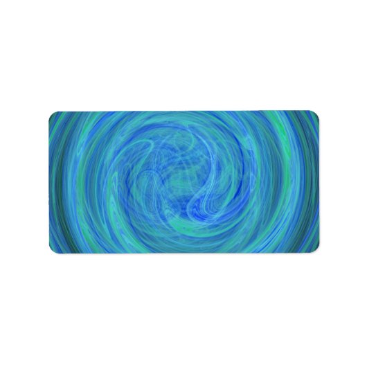 青白熱［赤熱］光を放つ球Orb緩和曲線抽象芸術フラクタル ラベル (正面)