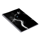 青白熱［赤熱］光を放つ目の黒猫 ノートブック (右側)
