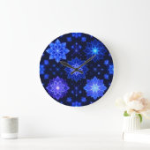 青白熱［赤熱］光を放つ紫フローラ壁時計 ラージ壁時計 (ホーム)