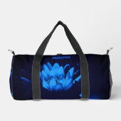 青白熱［赤熱］光を放つ蓮ゆりパーソナライズされた花 ダッフルバッグ (正面)
