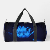 青白熱［赤熱］光を放つ蓮ゆりパーソナライズされた花 ダッフルバッグ (裏面)
