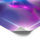 青白熱［赤熱］光を放つ蝶 ポスター (角)