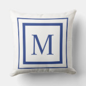 青白王室の正方形モ縁どノグラム クッション (裏面)