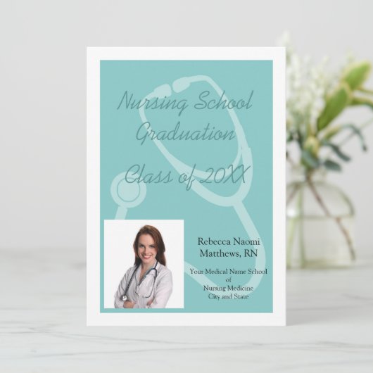 青白看護学校卒業発表 招待状 (スタンド正面)