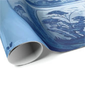 青白磁中国中華細工さくらんぼ ラッピングペーパー (ロールコーナー)