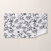 青白竹の地模様 バスタオルセット (ハンドタオル)