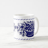 青白素朴花籠とマグ コーヒーマグカップ (正面右)