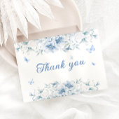 青白結婚花サンキューカード サンキューカード